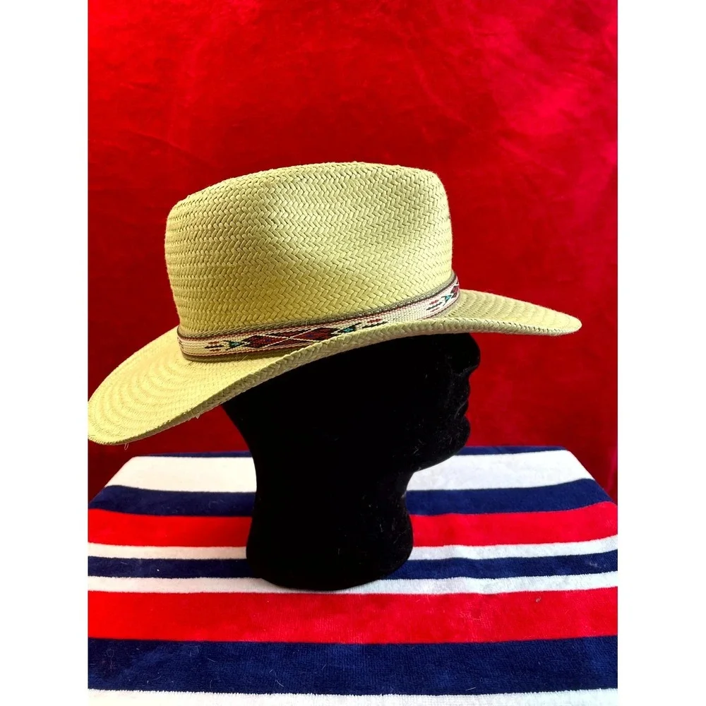 Bailey of Hollywood Derian Fedora Southwest Outback Hat Medium Beige Wide Brim
